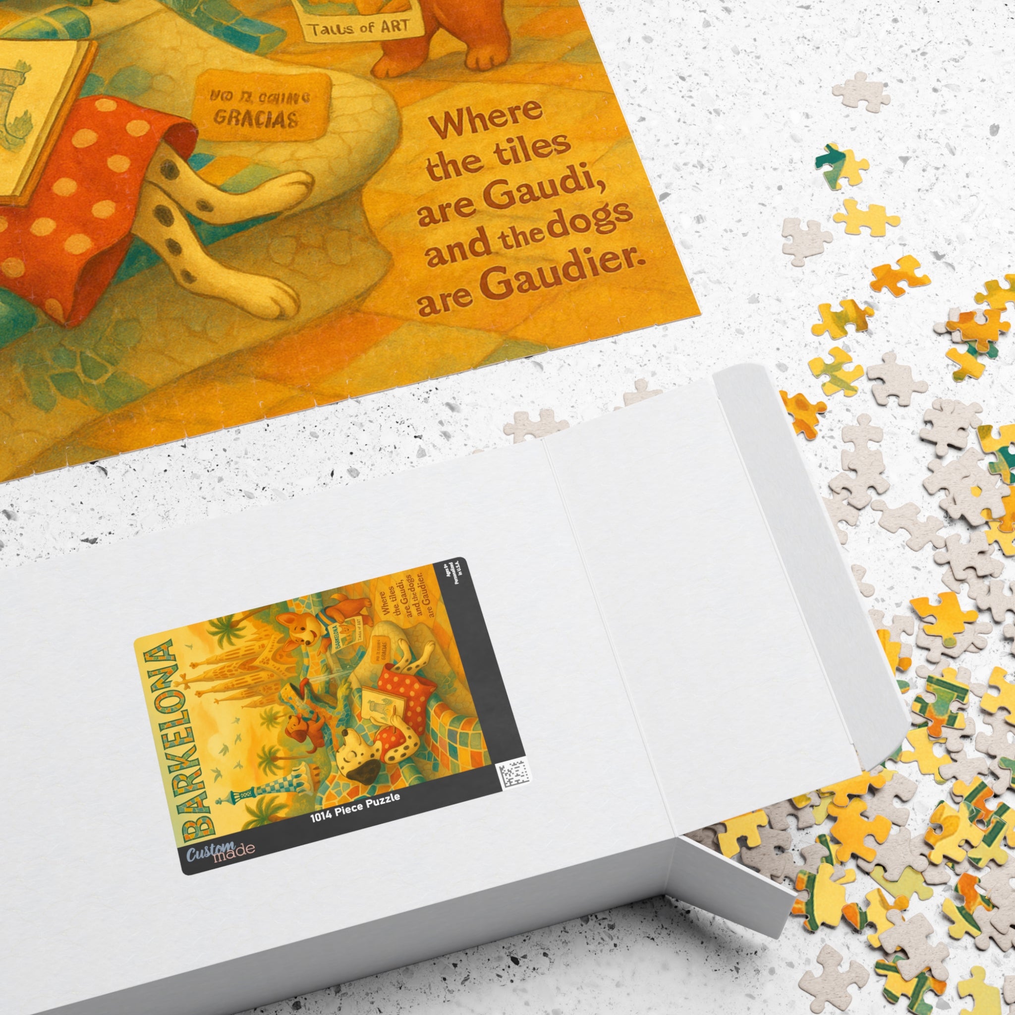 Barkelona Vintage Travel Poster Puzzle